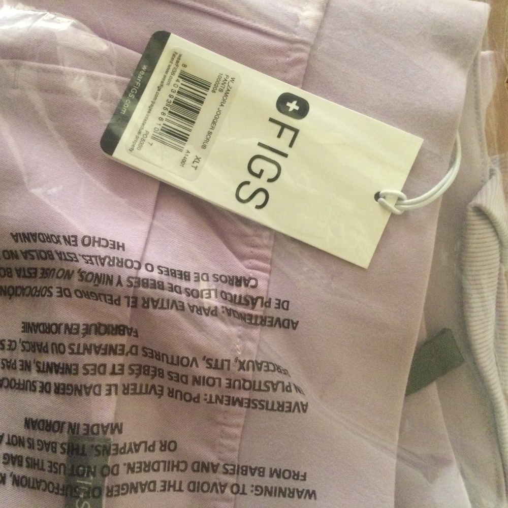 Figs limited edition lavender haze  Zamora jogger scrub pants XL/T New with tag